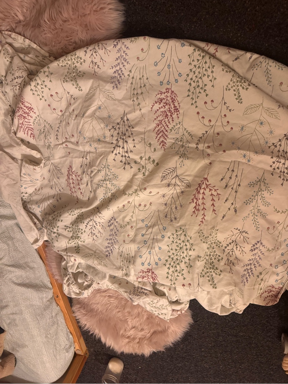 L.L. Bean flannel Botanical Floral Percale Sheet Collection queen - Picture 6 of 14